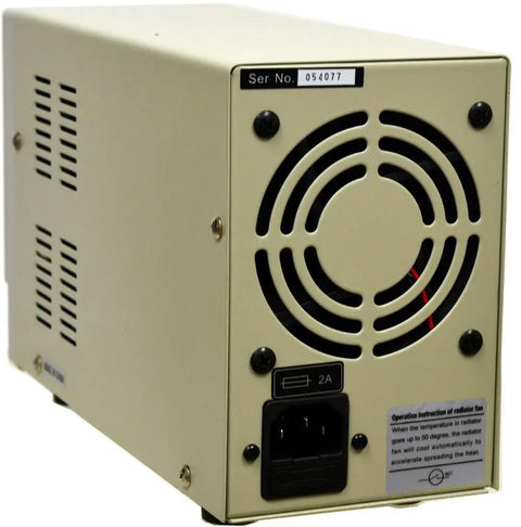 Rear view of Beefy Lab Grade Variable DC Power Supply 0 To 18 Volts And 0 To 3 Amps With Low Ripple And Tight Regulation
