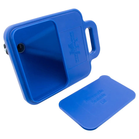 Removable blue lid for SharpShooter 2.1 Texture Sprayer With 2 Gallon Hopper No Fuss Dial Adjustments 45 Degree Angle Adapter