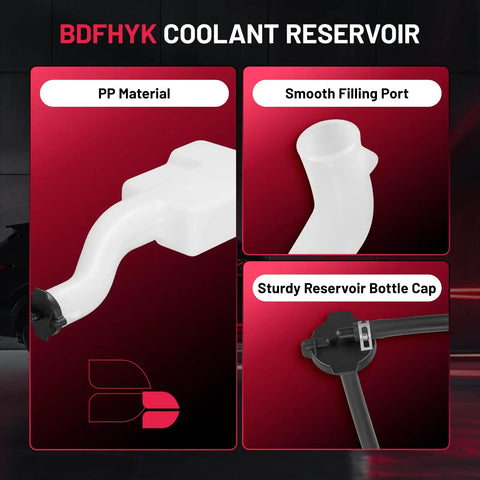 Straight Swap Engine Coolant Overflow Tank And Expansion Reservoir For Toyota Rav4 2004 To 2005 2.4L close-up of cap and filling port.