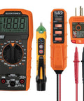 Digital Multimeter Electrical Test Kit with Non Contact Voltage Tester and Receptacle Tester for DIYers 600V AC DC 10A DC