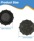Ford Brake Fluid Reservoir Cap Replacement For Your Ride That Fits F-150 2009 2013 Expedition 2007 2017 Lincoln Navigator 2007 2017 Master Cylinder Cap BRFC19 FL3Z-2162-A showing size dimensions.