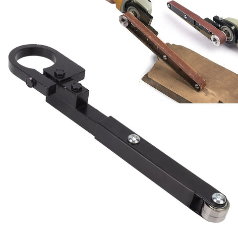 Heavy Duty Angle Grinder To Belt Sander Adapter Conversion Kit For 100Mm 125Mm Grinders showing the main shaft and drive plate in black.