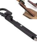 Heavy Duty Angle Grinder Belt Sander Attachment Kit Plug And Play Auto Tension System with steel frame for pipe smoothing.