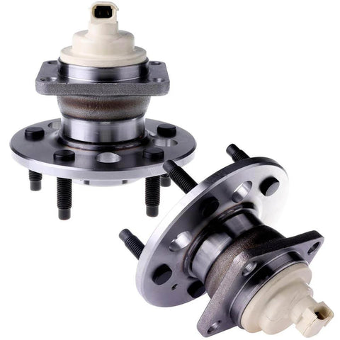 Rear Hub with Sealed Ball Bearing and Wheel Speed Sensor, 5-Lug, Pre-Greased Sealed Ball Bearing Direct Fit 2-Pack for Buick
