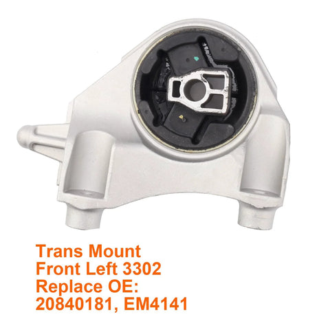Heavy duty transmission mount for 2010-2017 Captiva Equinox Terrain, front left trans mount 3302, direct replacement OE 20840181 EM4141