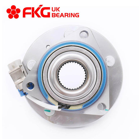 Front view of Front Hub Assembly Set of 2 for Impala Allure Aurora Bonneville LeSabre Century Seville 5-Lug with ABS 513121 12429204