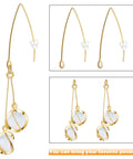 40Pcs Stainless Steel Earring Hooks Hypoallergenic V Shaped Ear Wires And 40Pcs Clear Bullet Earring Backs For DIY Dangle Earrings