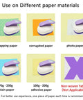 Image showing 2 Inch Circle Paper Punch for Crafts and Card Making Durable Round Hole Puncher on various paper materials.