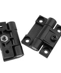 Adjustable Torque Plastic Hinge Pair 43mm x 36mm Black With 4 Countersunk Holes Includes Mounting Screws E6-10-301-20 Series