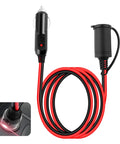 3Ft Cigarette Lighter Extension Cable With Glowing Led Indicator And Rock Solid 15Amp Rating For Your Daily Driver Featuring 16Awg Wire Gauge, red and black wire.