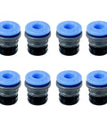 8 Pack Pneumatic Valve Heads For 3D Printers With PTFE ECAS04 Caps displayed in two rows