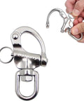 4 Pack Swivel Eye Snap Shackles Stainless 316 Marine Grade Quick Release For Sailing Rigging Spinnaker Halyard Clip