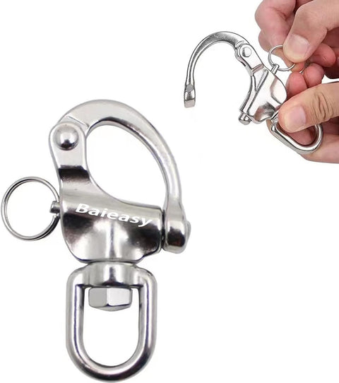 4 Pack Swivel Eye Snap Shackles Stainless 316 Marine Grade Quick Release For Sailing Rigging Spinnaker Halyard Clip