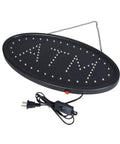 Eye Catching LED ATM Sign For Retail Bar Or Cafe Now Open Display With On Off Switch And Chain Oval 19 By 10 Inches