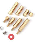 Brass Standoffs And Hardware Kit For Electronics Projects 140Pcs Including Screws Washers Nuts Spacers And Hex Spacer Columns In Multiple Sizes For Circuit Boards Computers And DIY PC Builds brass hex standoffs and screws