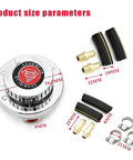Adjustable Gunmetal Fuel Pressure Regulator Kit size parameters with zinc alloy components and hoses for carbureted rides