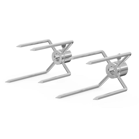 Universal Rotisserie Kit For Most 2 To 4 Burner Gas Grills With 32 To 42 Inches Five Sixteenth Inch Square Spit Rods, stainless components