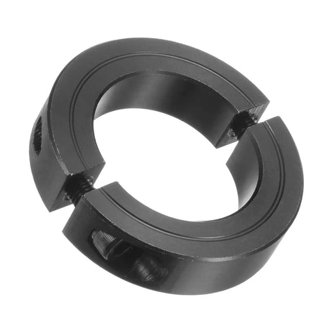4 Pack Double Split Clamp On Shaft Collar For One And A Half Inch Shaft, Two Piece Clamping Collar, Grade 45 Steel, Black Oxide, Set Screw Style