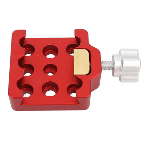 Red Aluminum Dovetail Clamp Saddle Mount for Telescopes and Cameras with knob, multifunctional base, 10Kg load capacity.