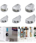 Cabinet Shelf Clips 10 Pack Panel Bracket Holders Zinc Alloy Glass Clamp Shelves Door Hinge Furniture Accessories Heavy Duty Hardware