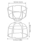 Built Damn Tough Fire Sprinkler Head Protector Wire Cage Guard for ceiling installations, white steel, 10.7cm x 12.7cm size.