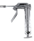 Grease Gun 120CC High Capacity Hand Lubricator For Heavy Duty Machinery Maintenance Chrome Plated Metal Body With Smooth Pistol Grip