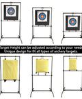 Adjustable Archery Target Stand For Bag Targets And Foam Blocks With Four Hanging Points