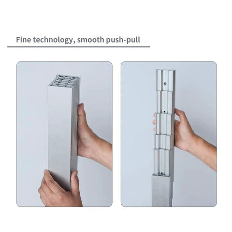 Heavy Duty 50 Inch Drawer Slides With Full Extension Soft Close Dampers And Silent Wheels Thickened Steel Ball Bearing Cabinet Tracks That Move Smooth As Butter shown from different angles, highlighting smooth push-pull feature.