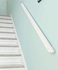 No Fuss Anti Slip Solid Wood Stair Handrail Quick Wall Mount Armrest For Family Safety 16 Ft Long on indoor stairs.