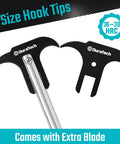 Seal Puller Tool With Dual Hook Tips And Extra Blade For Oil And Grease Seal Removal Heat Treated Steel Two Sizes
