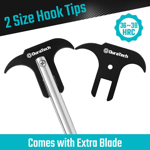 Seal Puller Tool With Dual Hook Tips And Extra Blade For Oil And Grease Seal Removal Heat Treated Steel Two Sizes