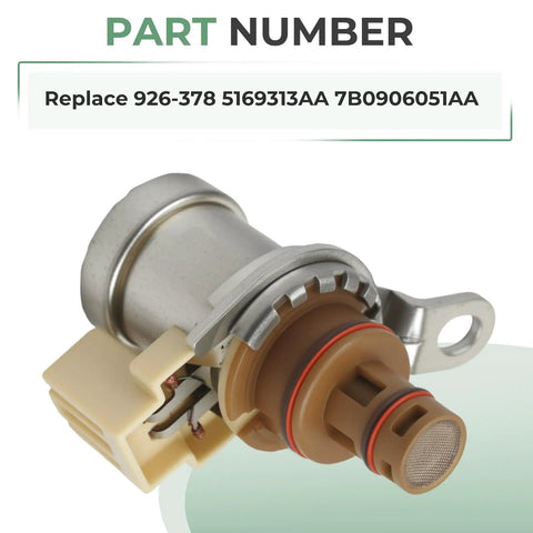 Chrysler Pacifica Dodge Avenger Journey Grand Caravan ProMaster 1500 2500 3500 62TE Transmission Torque Converter Clutch Solenoid Plug And Play Replacement 2007-2021 926-378 5169313AA metal solenoid