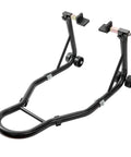 Beefy Rear Motorcycle Wheel Stand With U And L Fork Swingarm Spool Heavy Duty Lift Up To 850 Lbs Stable All Terrain Rear Stand