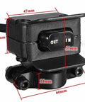 Heavy Duty Handlebar Winch Rocker Switch For ATV UTV Control Line Black Cable Mount Beefy Off Road Winching Accessory For Smooth Responsive Operation Today, black handlebar switch with OUT/IN rocker and 47mm x 60mm mount