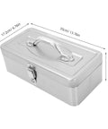 Heavy Duty Stainless Steel Toolbox With Large Capacity Portable Metal Tool Box Organizer Featuring Removable Trays And Handle