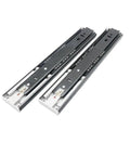 Push To Open Rebound 3 Folds Black Detachable Ball Bearing Drawer Slides for Cabinets and Furniture Telescoping Full Extension Side Mount 14 Inch 35cm