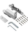 Heavy Duty Stainless Steel Self Closing Door Pivot Hinges Built To Last For Hidden Surface Mount Hardware with screws and tools