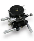 Motorized Rotary Positioning Stage With Extended Stroke XYZRG60R Four Axis Rotary Table LT60R showing precision knobs