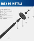 ATP Bush Bearing and Seal Driver Set, six parts: long handle shaft, quick-connect shaft, two bush discs, bolt, hex wrench