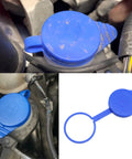 Windshield Washer Fluid Reservoir Cap Fits Ford Focus 2012 2018 And Transit Vans 2015 2022 Transit Connect 2014 2022 And E Transit 2022 Drop In No Fuss Replaces CP9Z 17A605 A KT1Z17632A 54009. Blue plastic cap visible in engine bay.
