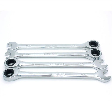 Ratchet Spanner Set With Metric Combination Wrenches Easy Grip Ratcheting Wrenches For Tight Spaces Durable Hand Tool Kit