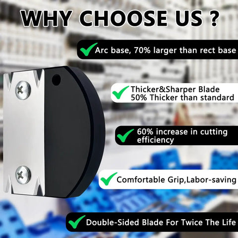 Side view of Pro Grade Edge Banding Trimmer For Woodworking 2026 with thick blades and black arc base, features listed.