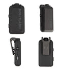 Lark Max 2 Wireless Microphone System For Four People Dope All In One Bundle with black compact clip-on transmitters, side view.