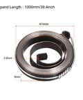 Heavy Duty Drill Press Return Spring With Slick Quill Feed Return Action Hook End Design Easy Install Coil Assembly, 1000mm long, 41mm diameter.