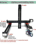 Precision XYZ Axis Linear Guide Rail Motorized Stage With Auto-Lock Feature And Smooth Stepper Drive Kit For 300mm Sliding Table Setup, T06 Series