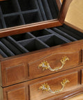 Six Piece European Style Vintage Cabinet Handles Pulls 5 Inch Alloy Antique Golden Drawer Knobs on wooden jewelry box drawers