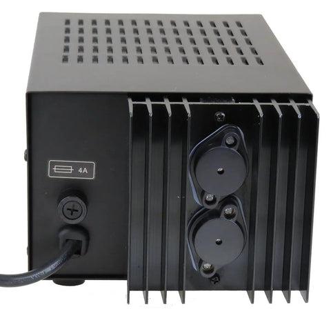 Rear view of 12 Amp 13.8V DC Regulated Power Supply With Fuse Protection For Ham Radios CB Radios And Amplifiers