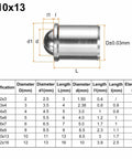 Five Pack Stainless Steel Ball Catch Spring Plungers With A Rock Solid Eighty Newton Hold For Cabinet Doors Workbench Jigs And Heavy Duty Furniture Repairs, showing size dimensions and specifications.
