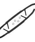 Top view of Ski-Doo BRP OEM Trail Blazer 6-inch carbide snowmobile runner with mounting bolts and nuts