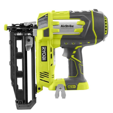 Cordless 16 Gauge Finish Nailer With LED Work Light And Depth Adjustable Air Pressure Control, 18V Lithium Powered, Tool Only